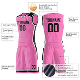 Custom Pink Basketball Uniform Personailzed Printed Athletic Mesh Jersey